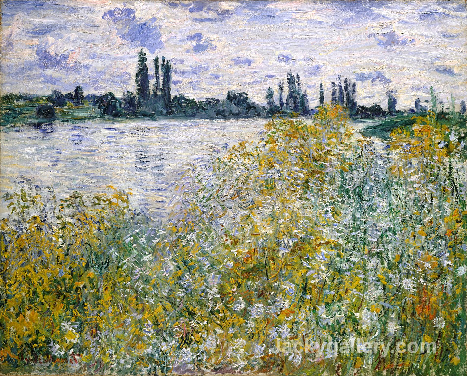 Isle of Flowers on Siene near Vetheuil by Claude Monet paintings reproduction